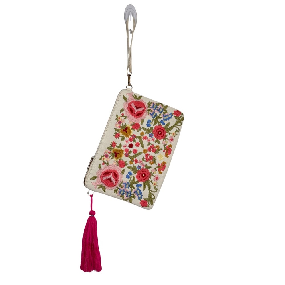 3am Forever Fabric Embroidered Large Clutch Handbag